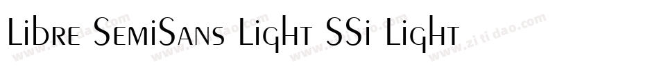 Libre SemiSans Light SSi Light字体转换